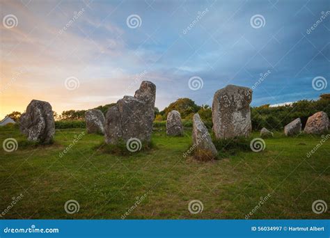 Menhir Brittany stock image. Image of megalithic, brittany - 56034997