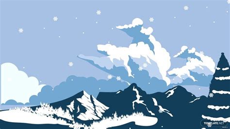 Snowy Mountain Background in Illustrator, SVG, JPG, EPS, PNG - Download ...