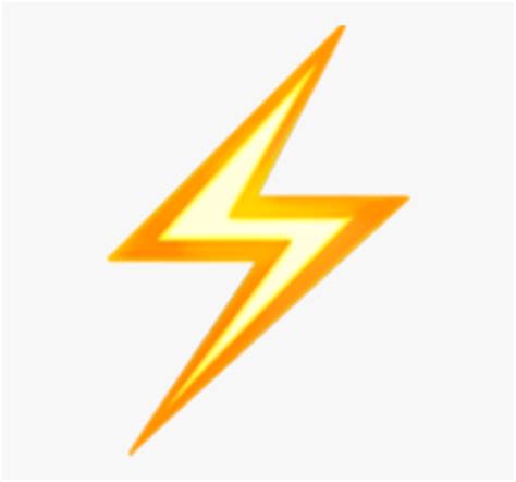 Transparent Rayo Png - Iphone Lightning Bolt Emoji, Png Download , Transparent Png Image - PNGitem