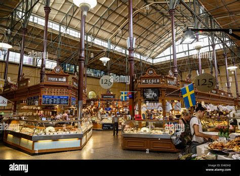 Ostermalmshallen indoors food market, Stockholm, Sweden, Scandinavia ...