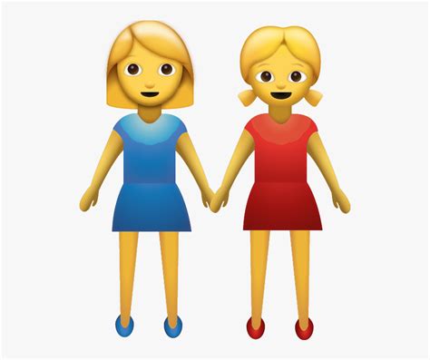 Download Two Women Holding Hands Iphone Emoji Icon - Girls Holding ...