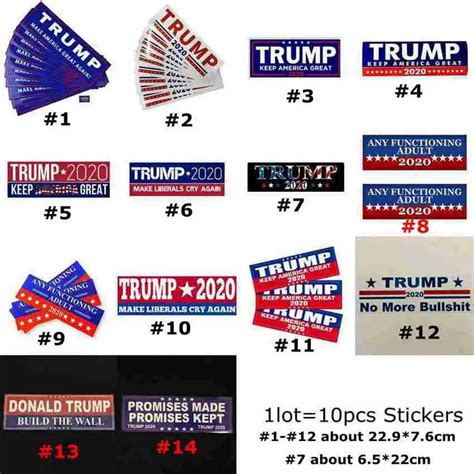 Donald Trump 2020 Car Stickers 7.6*22.9cm Bumper Sticker Keep Make America Great Decal For Car ...