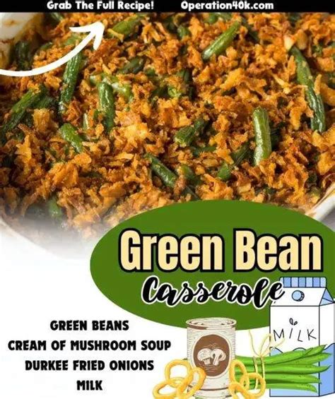 Durkee Green Bean Casserole Recipe: A Classic Twist on a Holiday Favorite! - Operation $40K