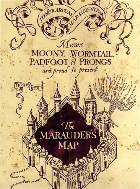 HP (Part 4): Marauder's Map. From imgur, from Pottermore. | Harry ...