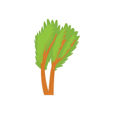 Tree with green leaves icon, cartoon style 14337615 Vector Art at Vecteezy