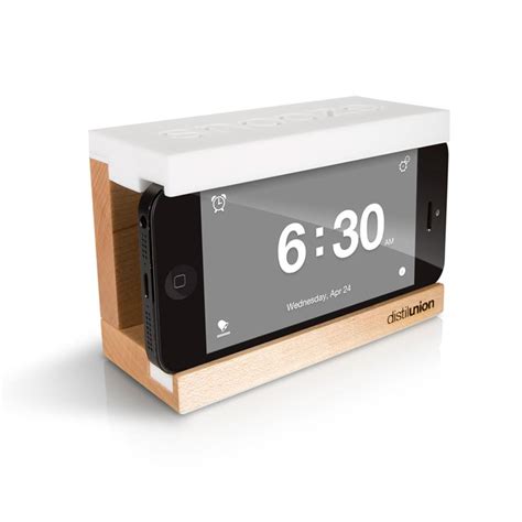 iPhone Alarm Clock & Dock Charging Station - Snooze | Distil Union