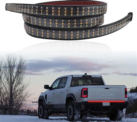 Amazon.com: 60 Inch LED Tailgate Waterproof Light Bar Triple Row Truck ...