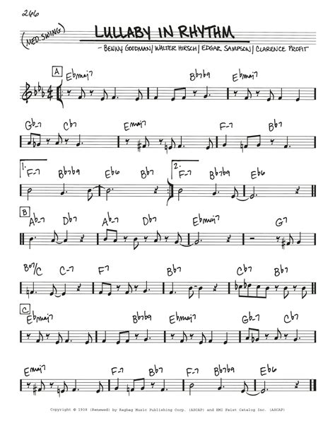 Lullaby In Rhythm by Benny Goodman Sheet Music for Real Book – Melody & Chords at Sheet Music Direct