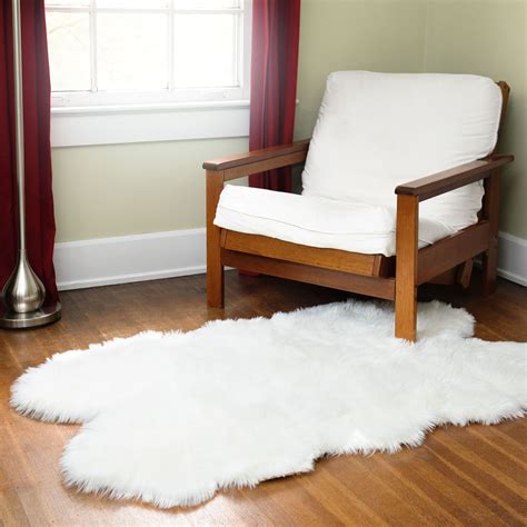 Faux Fur Area Rug Luxuriously Soft and Eco Friendly 3' X 5' White - Walmart.com