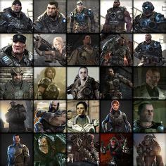 All the main characters from the Gears of War universe including GoW1, GoW2, GoW3 and GoW ...