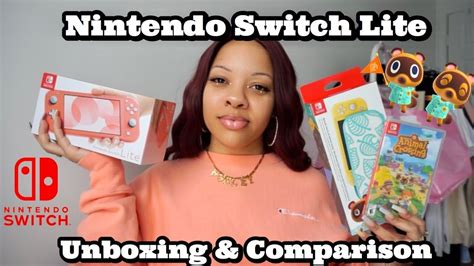 NINTENDO SWITCH LITE UNBOXING | *NEW* CORAL COLOR - YouTube