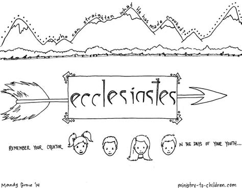 "Book of Ecclesiastes" Bible Coloring Page (free printable)