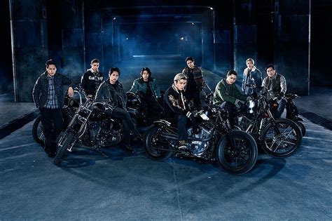 山王連合会のチームビジュアル Live Action, Anime Motorcycle, Biker Aesthetic, High Low, Hoodlum, Biker Gang ...