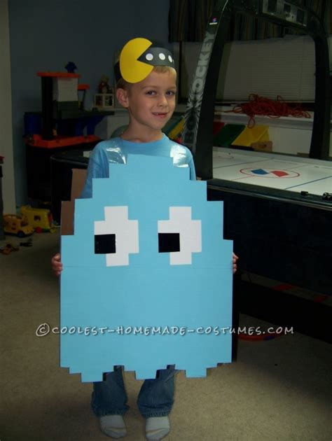 Coolest Light Blue Pac Man Ghost Halloween Costume