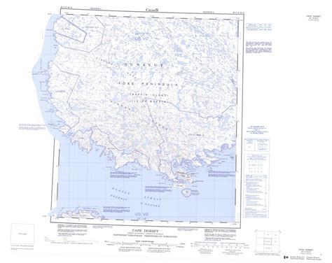 Printable Topographic Map of Cape Dorset 036C, NU