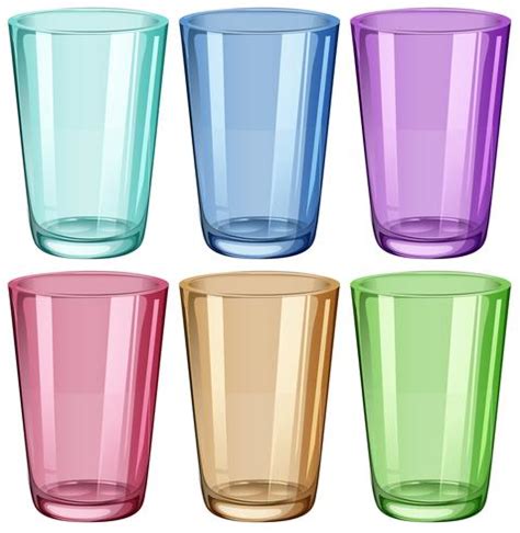 Clear drinking glasses 292675 Vector Art at Vecteezy