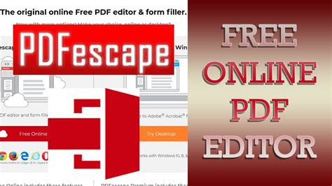 Free online PDF editor PDF Escape - How to edit pdf file - YouTube