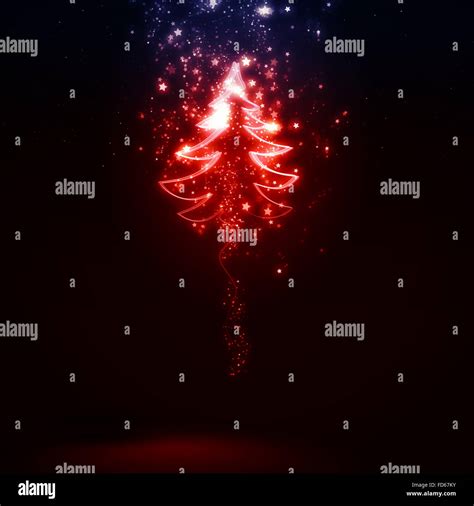 Background image of Christmas tree against dark background Stock Photo ...