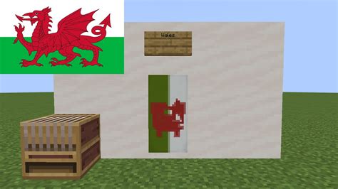 How to Make Wales' Flag in Minecraft - YouTube