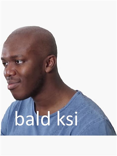 "bald ksi" Sticker by vapourwavejoji | Redbubble