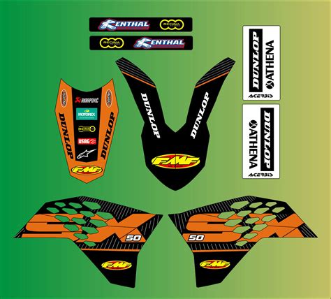 2009 – 2015 KTM SX 50 ORANGE GRAPHICS KIT DECAL STICKERS | MBX Graffix