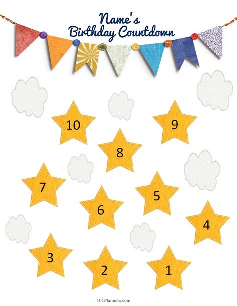 Free Printable Birthday Countdown | Customize Online