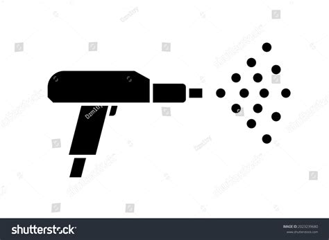 Powder Coating Gun Glyph Icon Clipart Stock Vector (Royalty Free ...