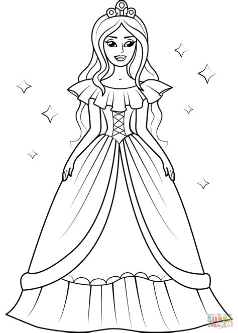 Barbie Princess coloring page | Free Printable Coloring Pages