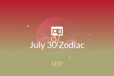 July 30 Zodiac Sign Full Horoscope And Personality