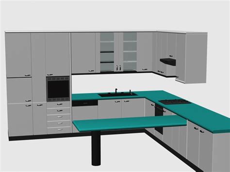 Modern kitchen cabinet design 3d model 3dsMax files free download - CadNav