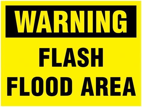 Traffic Signs - Warning Flash Flood Area | Seton