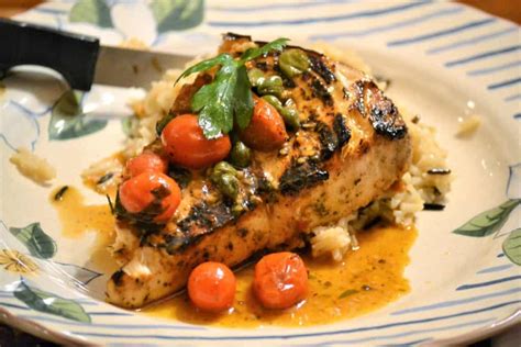 Pan Roasted Swordfish with Cherry Tomatoes - Jersey Girl Cooks