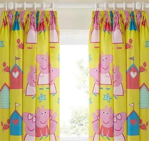 Peppa Pig Seaside ready made curtains | Childrens curtains, Peppa pig ...