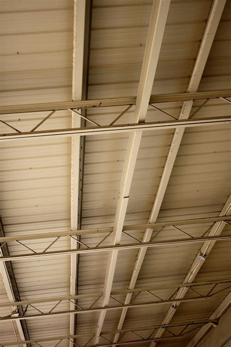 Underside of Metal Roof with Support Beams and Girders Picture | Free Photograph | Photos Public ...