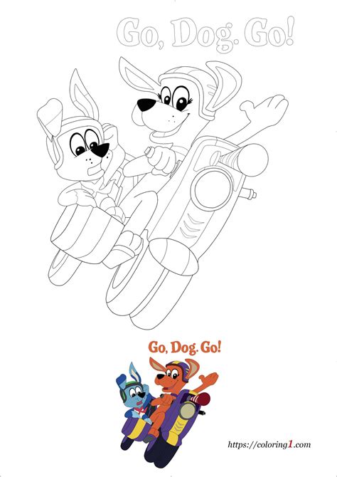 Go Dog Go Coloring Pages - 2 Free Coloring Sheets (2021)