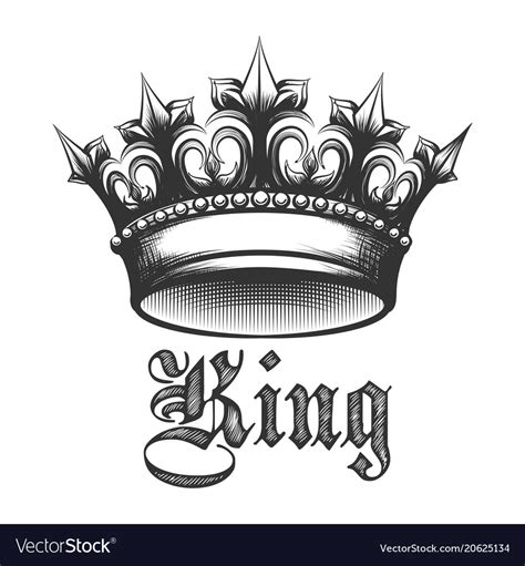 The king crown Royalty Free Vector Image - VectorStock