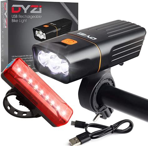 Amazon.com : USB Rechargeable Bike Lights Set- Super Bright 3 Led 3000 ...