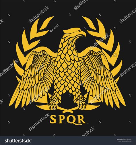 Golden Symbol Roman Eagle Illustration Stock Illustration 1884245494 ...