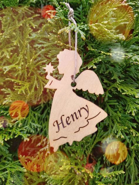 Personalized Angel Ornament Christmas Ornament Angel Star | Etsy