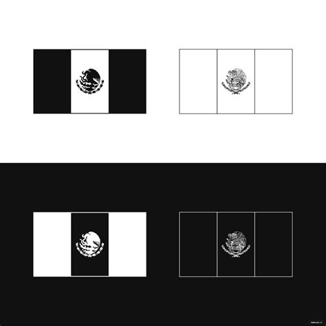 Black And White Mexican Flag Svg - vrogue.co
