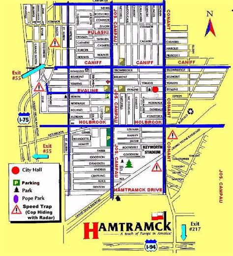 Hamtramck Online, Map of the City | Midwest road trip, City, Map