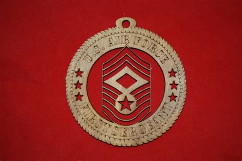 AIR FORCE Enlisted Rank Insignia First Sergeant E9 wooden ornament £7.52 - PicClick UK