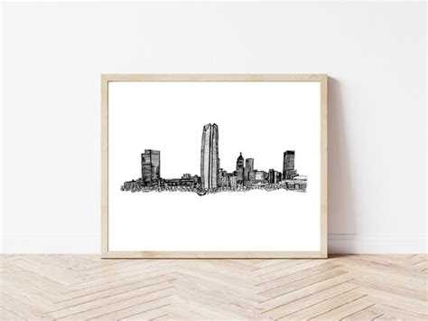 Oklahoma City Skyline | Etsy