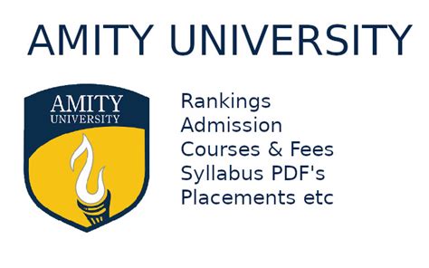 Amity University - Ranking, Admissions, Courses, Fees, Placements etc