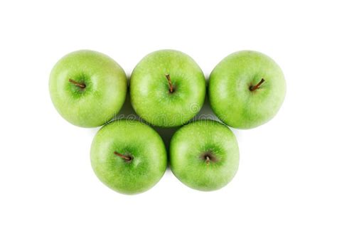 Five apples isolated stock image. Image of organic, white - 23868481