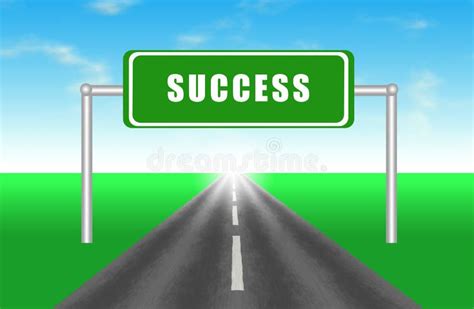 Road to Success stock illustration. Illustration of landscape - 7607029