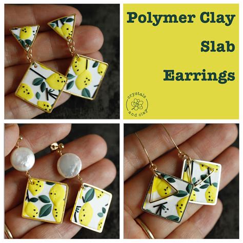 How to Make Polymer Clay Slab Earrings – Crystals and Clay Jewelry DIY