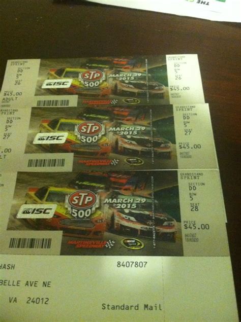 Race tickets to Martinsville, VA race | Martinsville, Ticket