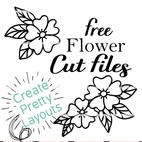 digital die cuts flowers - Free Pretty Things For You