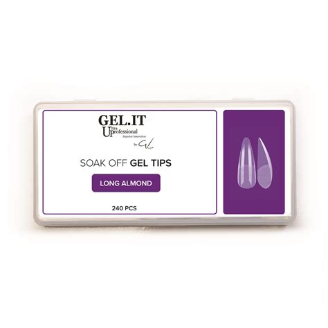 Gel Tips Soak off-Long Almond - GEL.IT.UP by GIUP® Greece